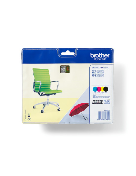 Brother LC-229XLVALBP cartuccia d'inchiostro 4 pz Originale Nero, Ciano, Magenta, Giallo