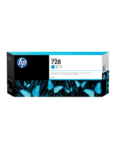 HP Cartuccia inchiostro ciano DesignJet 728, 300 ml
