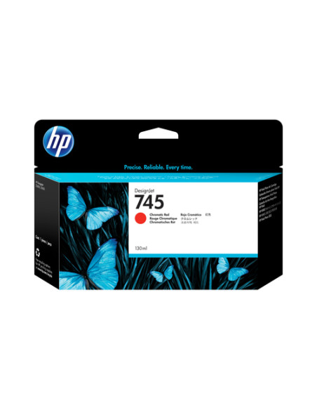 HP Cartuccia Inchiostro Rosso Cromatico DesignJet 745, 130 ml
