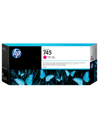 HP Cartuccia Inchiostro Magenta DesignJet 745, 300 ml
