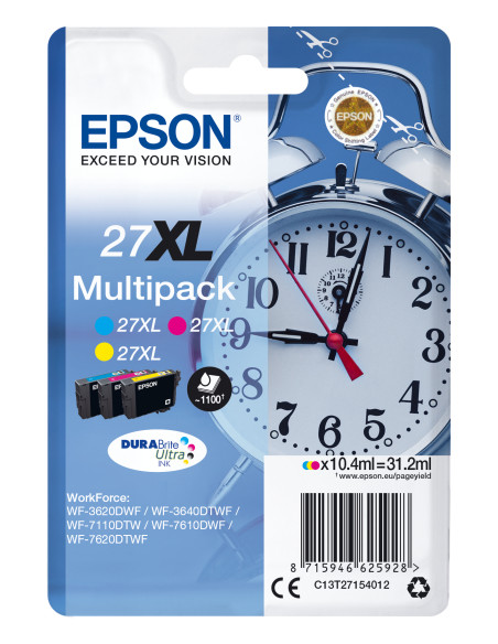 Epson Alarm clock Multipack Sveglia 3 colori Inchiostri DURABrite Ultra 27XL