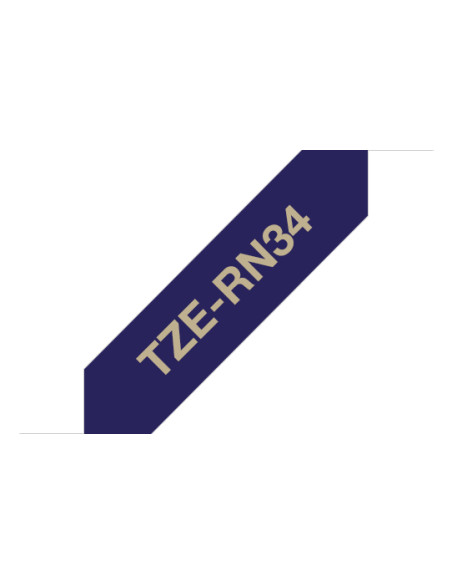 Brother TZE-RN34 nastro per etichettatrice Oro su blu navy