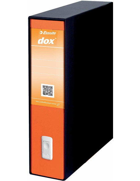 Esselte Dox 2 raccoglitore ad anelli A4 Nero, Arancione