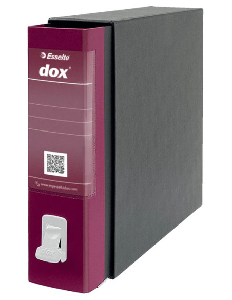 Esselte Dox 2 raccoglitore ad anelli A4 Nero, Bordeaux