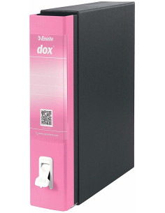 Esselte Dox 2 raccoglitore ad anelli A4 Nero, Rosa