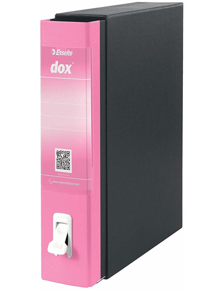 Esselte Dox 2 raccoglitore ad anelli A4 Nero, Rosa