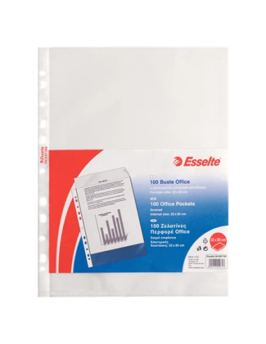 Esselte 391097100 foglio di protezione A4 Polipropilene (PP) 100 pz