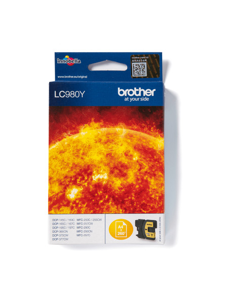 Brother LC980Y cartuccia d'inchiostro 1 pz Originale Giallo