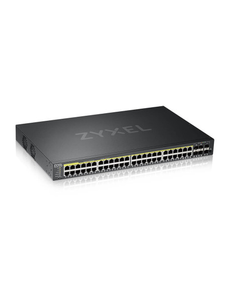 Zyxel GS2220-50HP-EU0101F switch di rete Gestito L2 Gigabit Ethernet (10/100/1000) Supporto Power over Ethernet (PoE) Nero