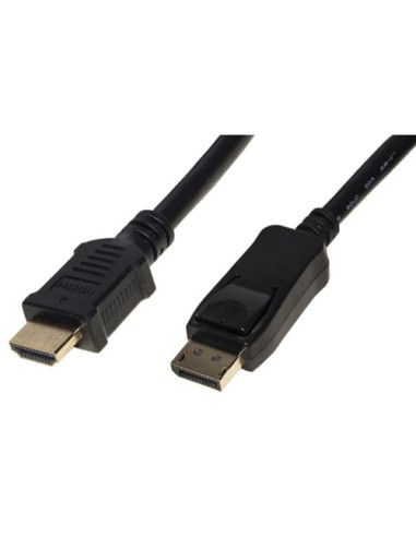 CAVO LINK DISPLAYPORT 1.2 TO HDMI 1.4, M/M, 1,8MT, 4Kx2K 30 HZ CONTATTI DORATI, NERO, LKCDPH18