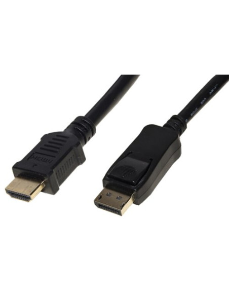 CAVO LINK DISPLAYPORT 1.2 TO HDMI 1.4, M/M, 1,8MT, 4Kx2K 30 HZ CONTATTI DORATI, NERO, LKCDPH18