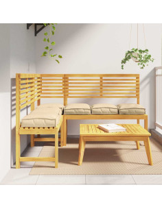 Cuscino 6 pcs Beige 40 x 40 x 8 cm Tessuto Oxford