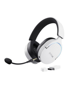 Trust GXT 491W FAYZO Auricolare Con cavo e senza cavo A Padiglione Gaming USB tipo-C Bluetooth Nero, Bianco