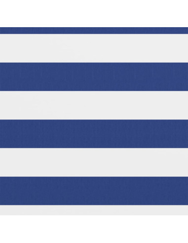 Paravento da Balcone Bianco e Blu 75x600 cm in Tessuto Oxford