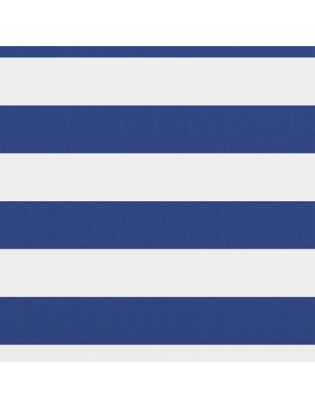 Paravento da Balcone Bianco e Blu 75x600 cm in Tessuto Oxford