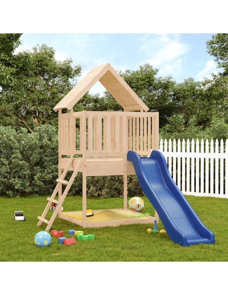 Set da Gioco da Esterno in Legno Massello di Pino