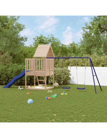 Set da Gioco da Esterno in Legno Massello di Pino