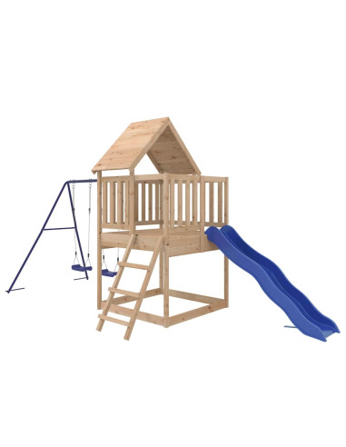 Set da Gioco da Esterno in Legno Massello di Pino