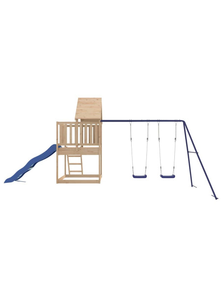 Set da Gioco da Esterno in Legno Massello di Pino