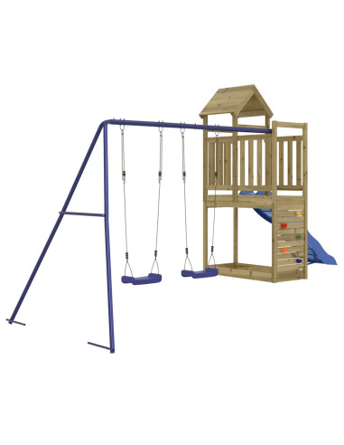 Set da Gioco da Esterno in Legno di Pino Impregnato