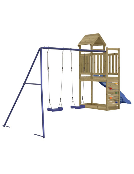 Set da Gioco da Esterno in Legno di Pino Impregnato