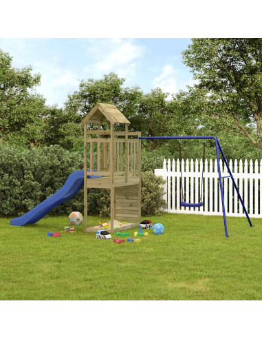 Set da Gioco da Esterno in Legno di Pino Impregnato