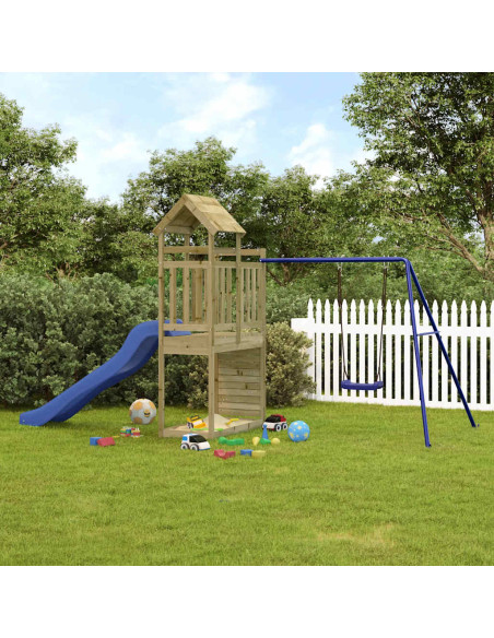 Set da Gioco da Esterno in Legno di Pino Impregnato