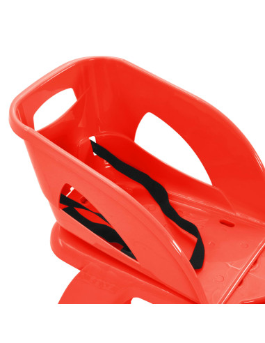 Slittino con Seduta e Volante Rosso 102,5x40x23cm Polipropilene
