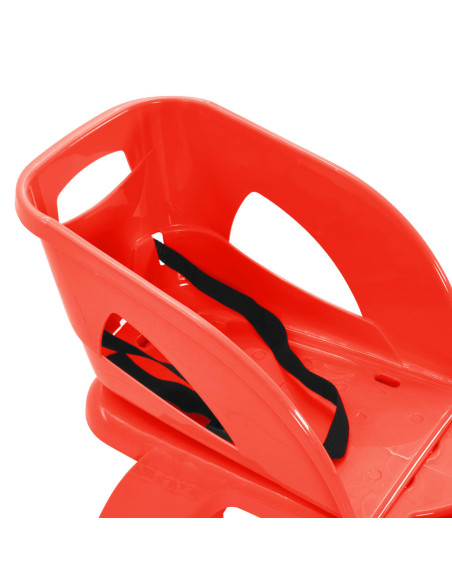 Slittino con Seduta e Volante Rosso 102,5x40x23cm Polipropilene