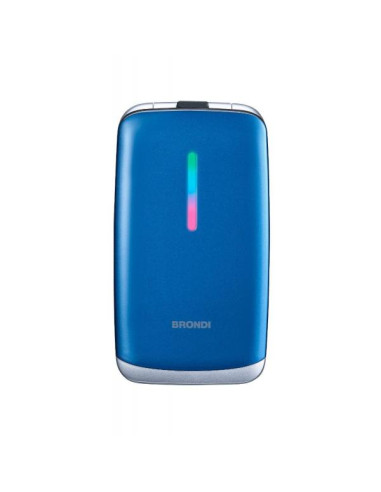 Brondi Contender 7,62 cm (3") Blu, Metallico Telefono per anziani