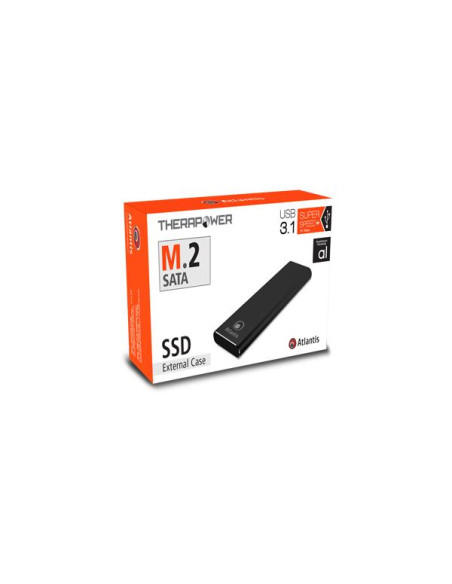 Atlantis Land A06-M2-SATA-01 contenitore di unità di archiviazione Box esterno SSD Nero M.2
