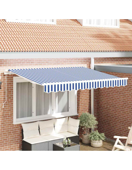 Telo di ricambio per tenda da sole Blu e Bianco 280 x 195 cm