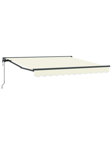Tenda Retrattile Crema 350 x 250 cm Poliestere e Metallo