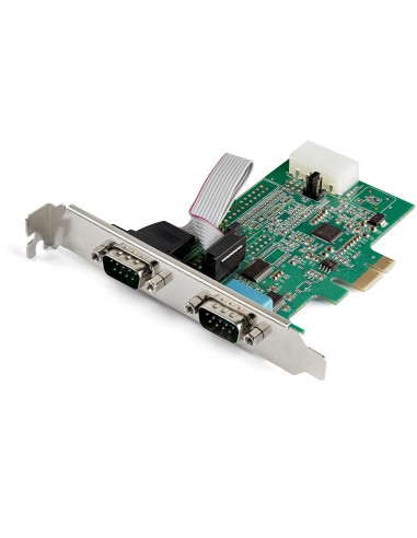 StarTech.com Scheda Seriale PCI Express con 2 Porte - Controller PCIe RS232 - 16950 UART - Scheda Seriale di Espansione DB9 a Pr