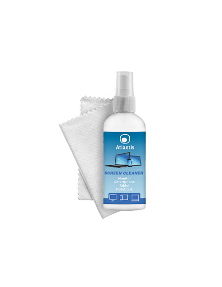 BOMBOLETTA SPRAY ATLANTIS P002-1002227 Detergente per monitor 100ml + panno microfibra 20x20 cm