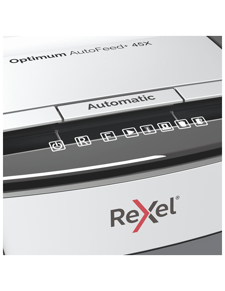 Rexel AutoFeed 45X distruggi documenti Triturazione incrociata 55 dB Nero, Argento