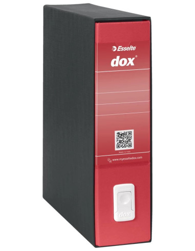 Esselte Dox 1 raccoglitore ad anelli A4 Nero, Rosso