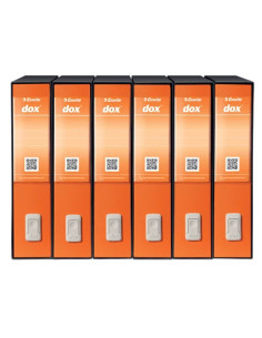 Esselte Dox 2 raccoglitore ad anelli A4 Nero, Arancione 2