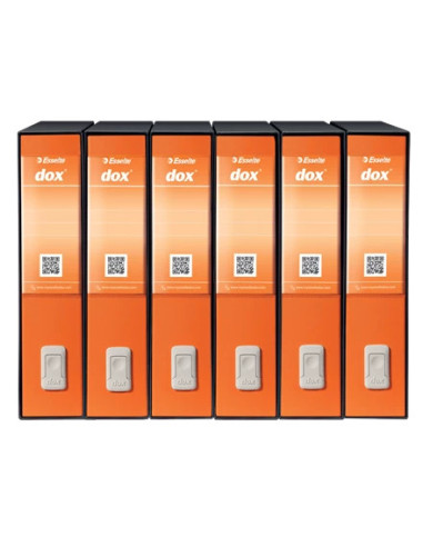 Esselte Dox 2 raccoglitore ad anelli A4 Nero, Arancione