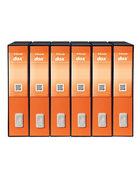 Esselte Dox 2 raccoglitore ad anelli A4 Nero, Arancione