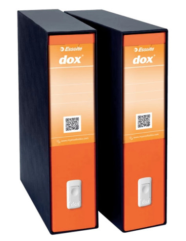 Esselte Dox 2 raccoglitore ad anelli A4 Nero, Arancione