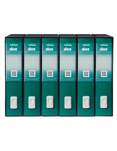 Esselte Dox 2 raccoglitore ad anelli A4 Nero, Verde