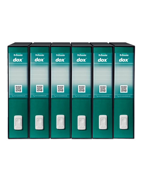 Esselte Dox 2 raccoglitore ad anelli A4 Nero, Verde