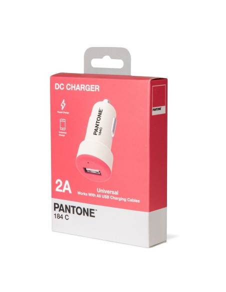 Celly PT-DC1USBP Caricabatterie per dispositivi mobili Universale Rosa, Bianco Accendisigari Auto