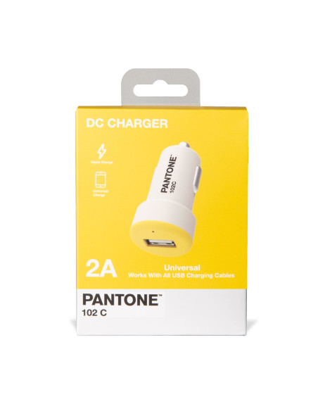 Celly PT-DC1USBY Caricabatterie per dispositivi mobili Universale Bianco, Giallo Accendisigari Auto