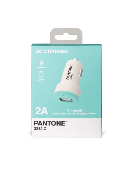 Celly PT-DC1USBL Caricabatterie per dispositivi mobili Universale Ciano, Bianco Accendisigari Auto