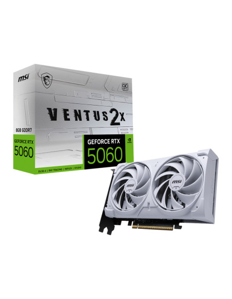 MSI GeForce RTX 5060 8G VENTUS 2X OC WHITE NVIDIA 8 GB GDDR7