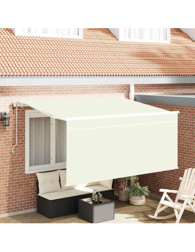 Tenda Retrattile Crema 300 x 200 cm Poliestere e Alluminio