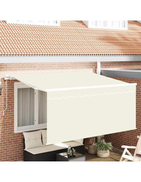 Tenda Retrattile Crema 300 x 200 cm Poliestere e Alluminio