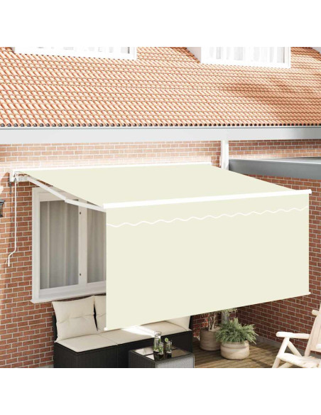 Tenda Retrattile Crema 300 x 200 cm Poliestere e Alluminio